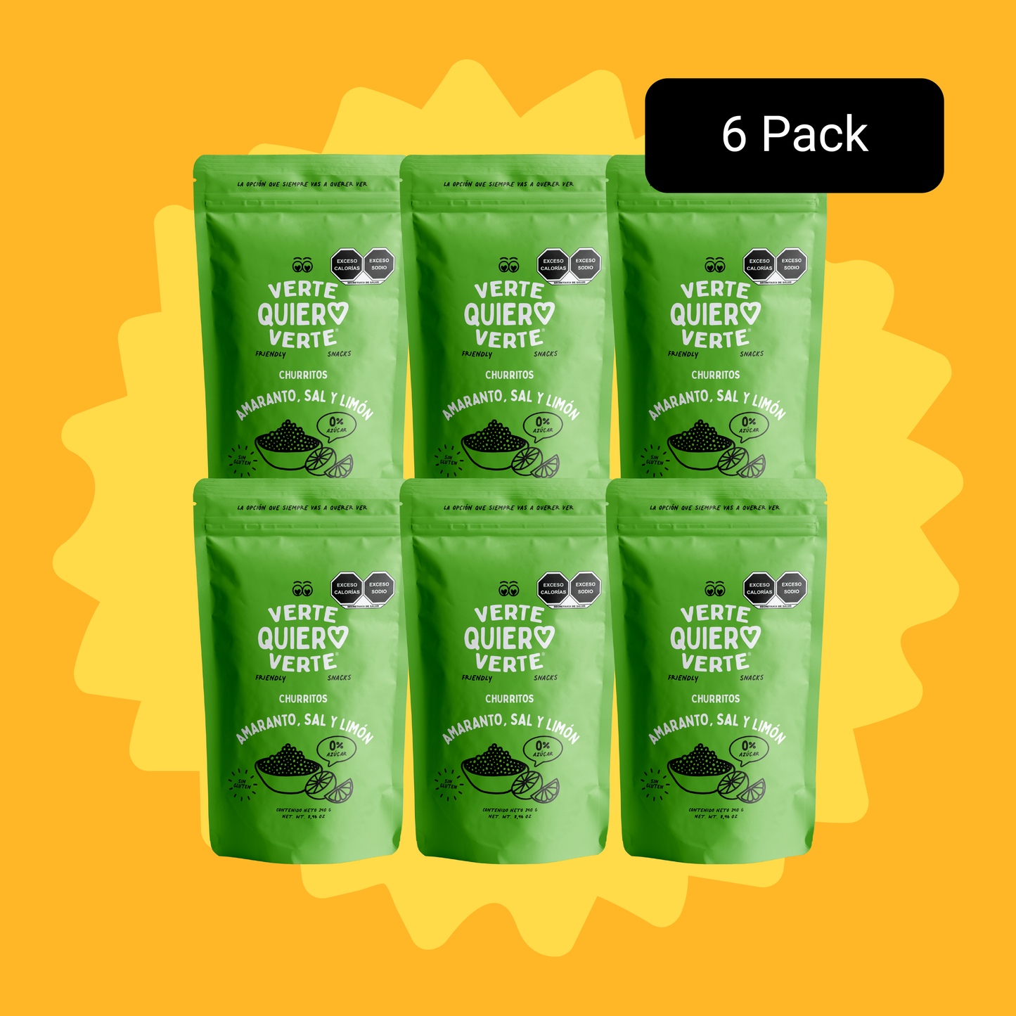 Pack Churritos De Amaranto Limon 240 Gr
