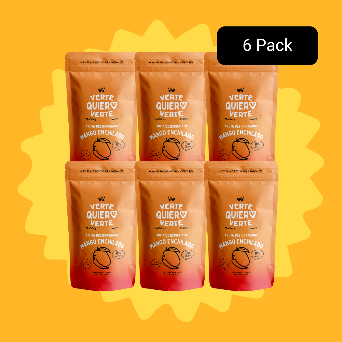Pack Mango Deshidratado Enchilado 160 Gr