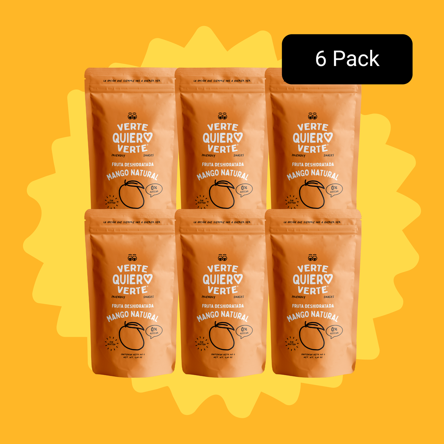 Pack Mango Deshidratado Natural 160 Gr