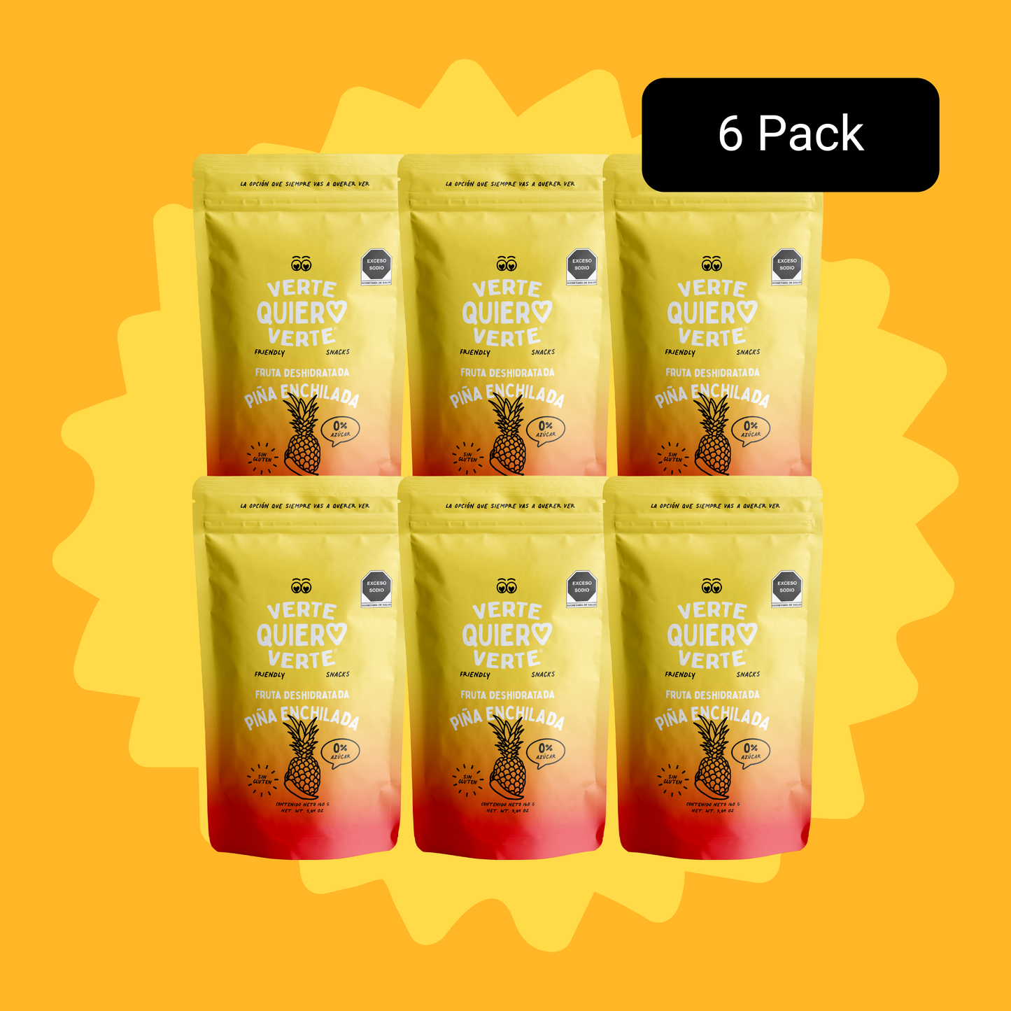 Pack Piña Deshidratada Enchilada 160 Gr