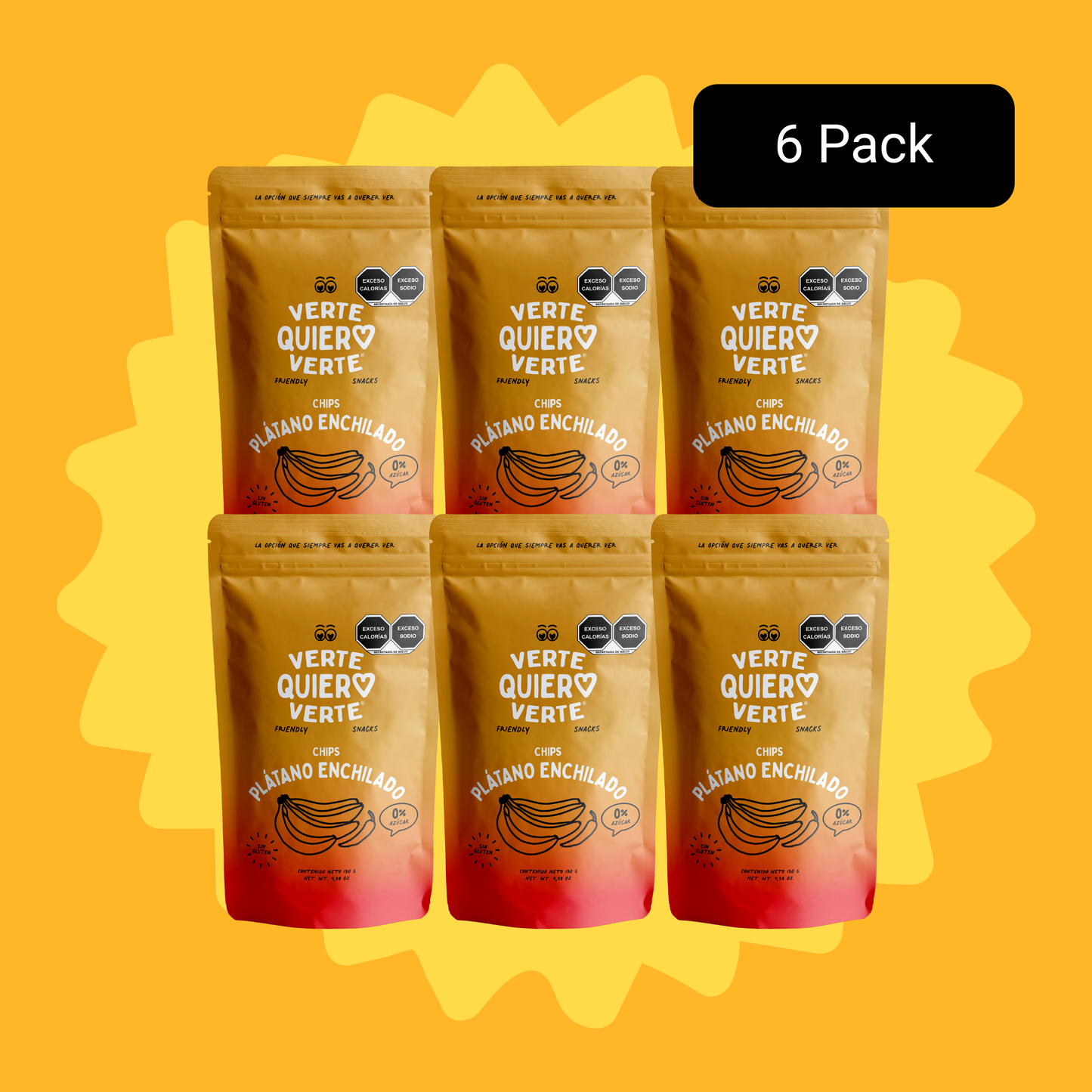 Pack Chips De Platano Enchilado 130 Gr
