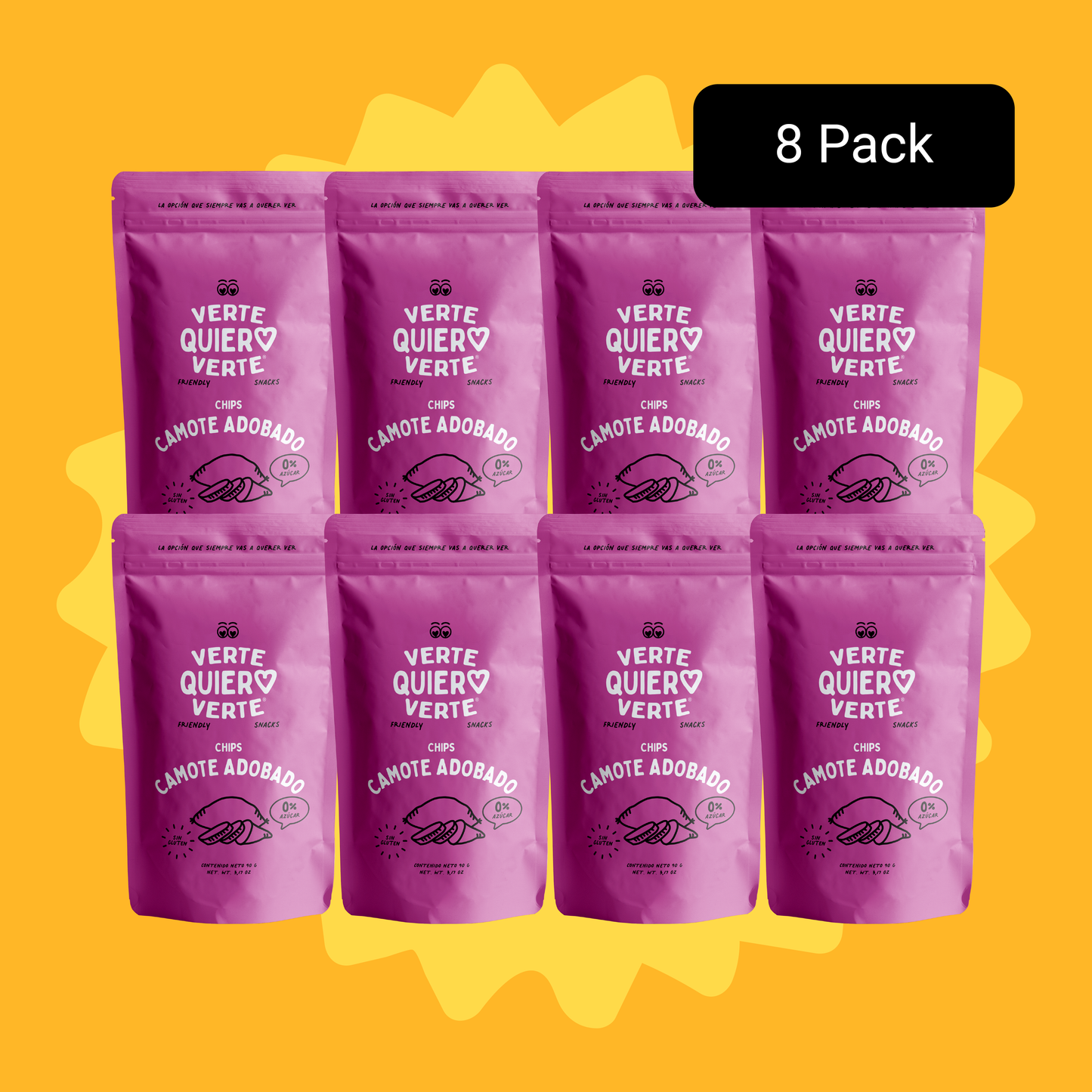 Pack Chips De Camote Adobado 90 Gr