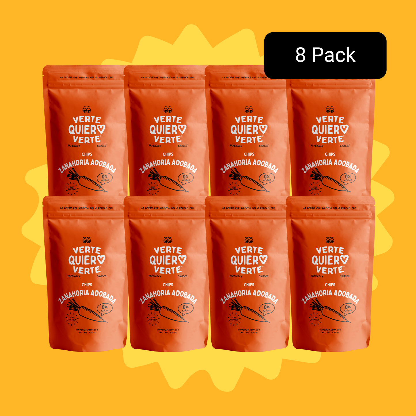 Pack Chips De Zanahoria Adobado 100 Gr