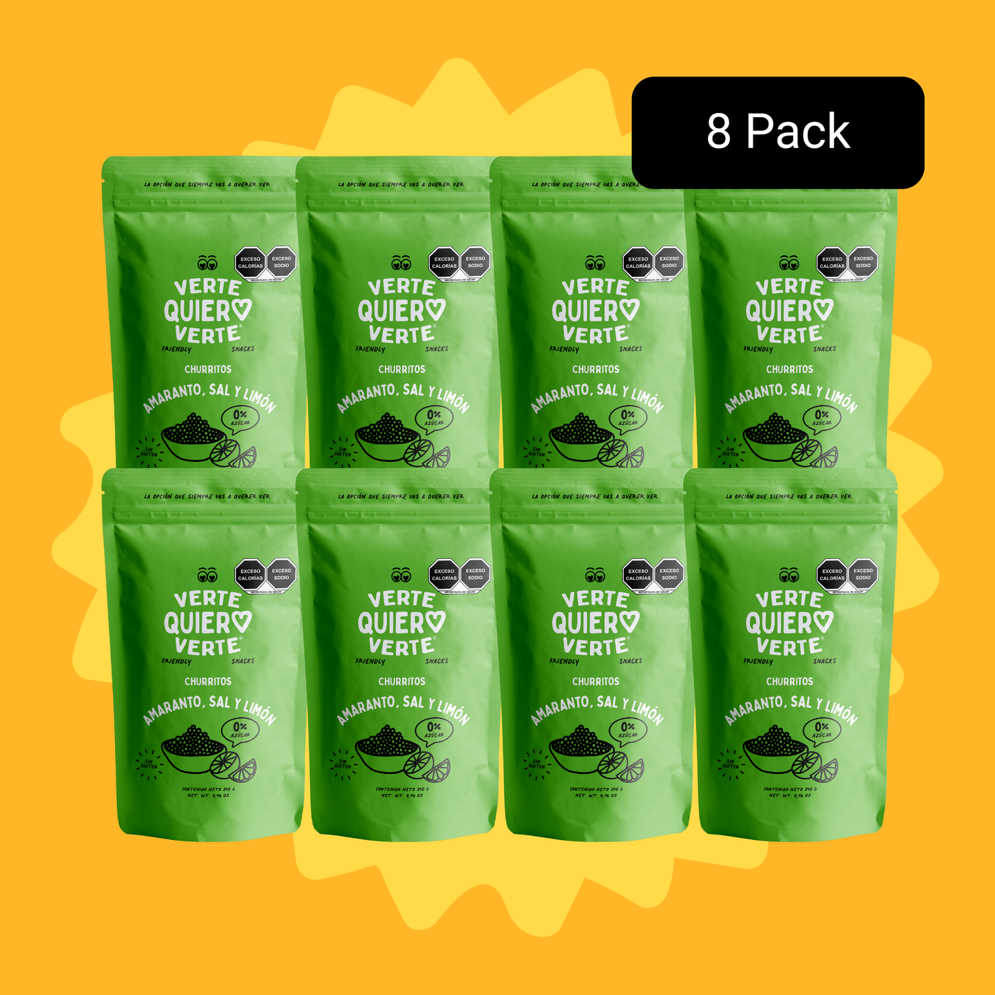 Pack Churritos De Amaranto Limon 240 Gr