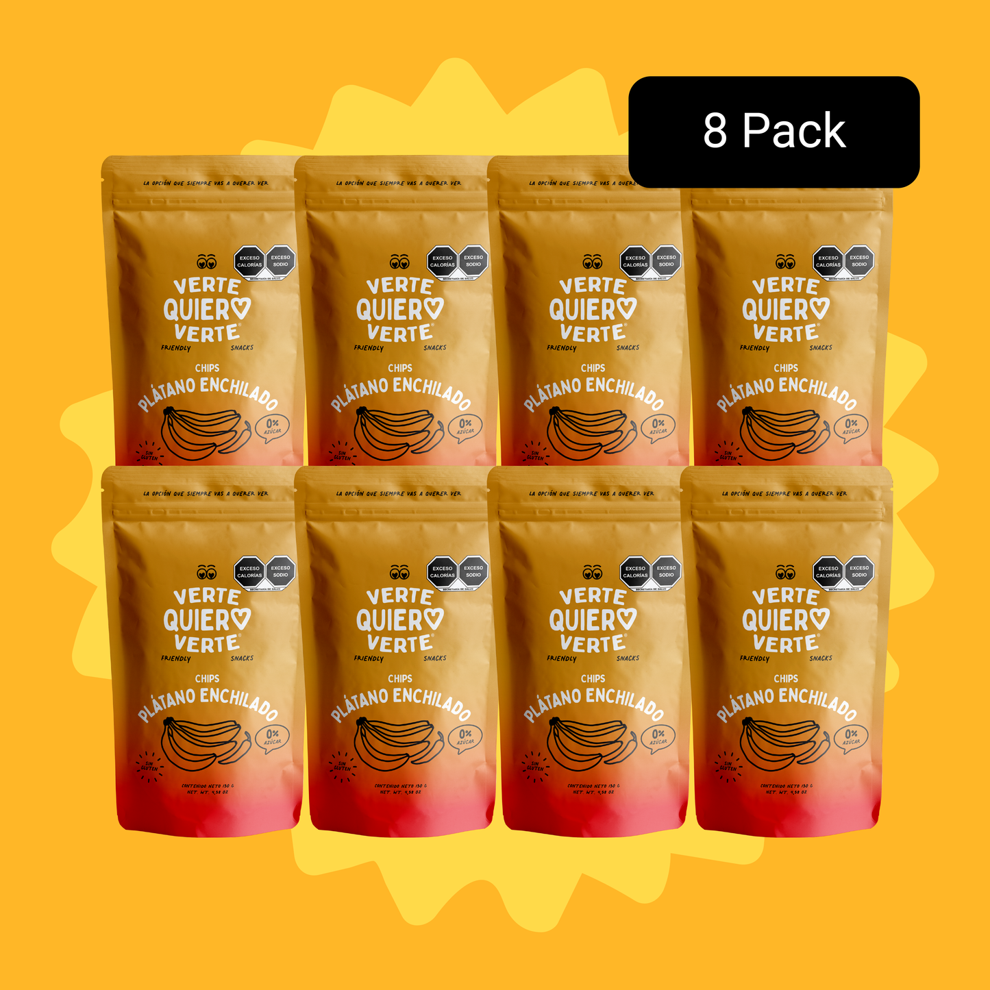 Pack Chips De Platano Enchilado 130 Gr